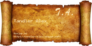 Tandler Alex névjegykártya
